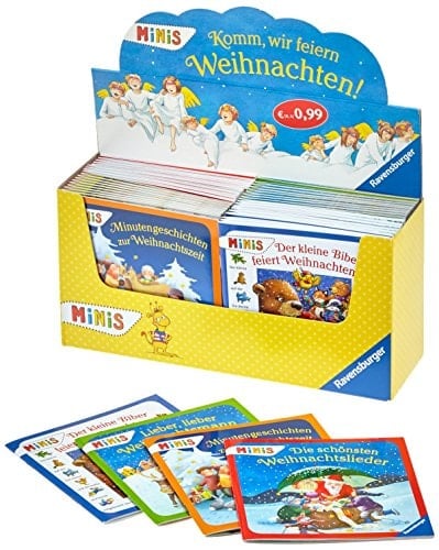 Verkaufs-Kassette "Ravensburger Minis 102 - Komm, wir feiern Weihnachten!" Der kleine Biber feiert Weihnachten/Die schönsten Weihnachtslieder/Lieber, lieber Weihnachtsmann/Minutengeschichten zur Weihnachtszeit