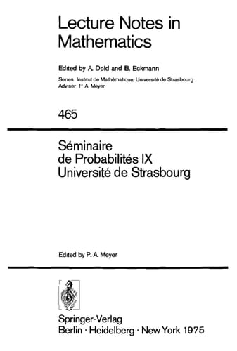Séminaire de probabilités. 9.1973/74(1975)