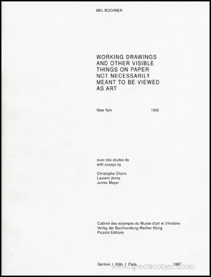 Working Drawings and Other Visible Things on Paper Not Necessarily Meant to be Viewed as Art Visual Arts Gallery, School of Visual Arts,december 2 - December 23, 1966 [New York]