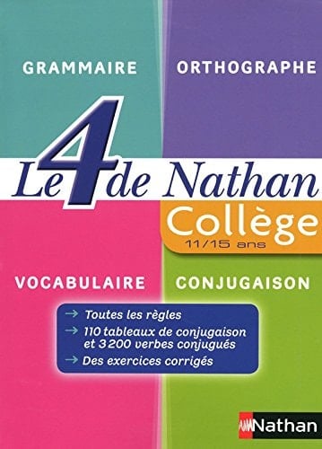 Le 4 de Nathan collège 11/15 ans
