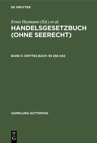 Drittes Buch: §§ 238–342