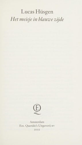 Het meisje in blauwe zijde