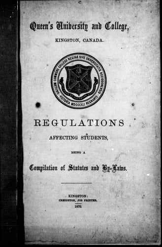Regulations affecting students, being a compilation of statutes and by-laws