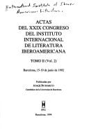 Actas Del XXIX Congreso Del Instituto Internacional de Literatura Iberoamericana Barcelona, 15-19 de Junio de 1992