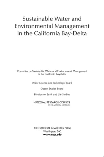 Sustainable Water and Environmental Management in the California Bay-Delta