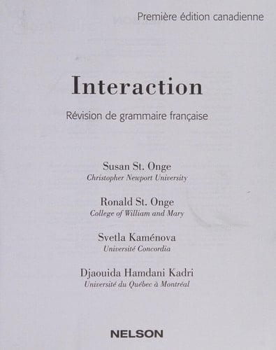 Interaction Révision de Grammaire Française