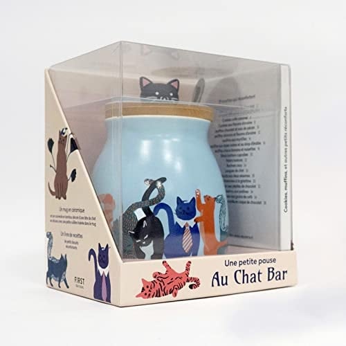 Coffret Une petite pause au Chat Bar Avec 1 mug et 1 livre de recettes