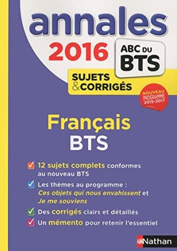 Français BTS Sujets & corrigés