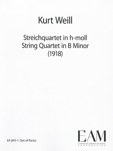 Streichquartett in h-Moll (1918)