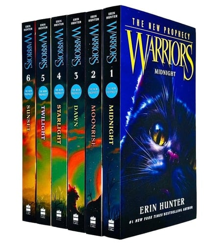 Erin Hunter Warriors: The New Prophecy 6 Books Collection Pack Set RRP: £41.94 (MIDNIGHT, MOONRISE, DAWN, STARLIGHT, TWILIGHT, SUNSET)