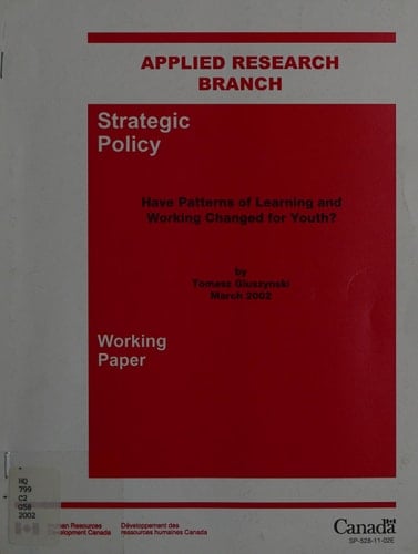 Have patterns of learning and working changed for youth?