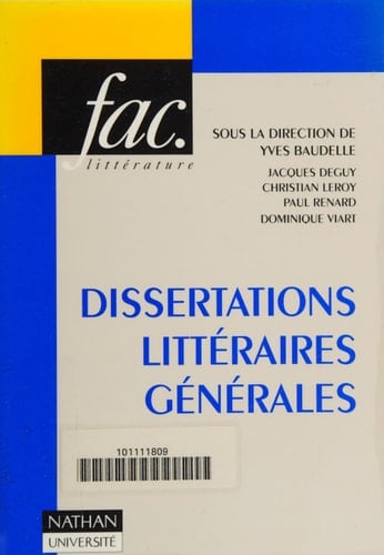 Dissertations littéraires générales