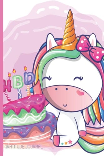 Happy Birthday Unicorn Journal: Gratitude Journal with pink inside pages