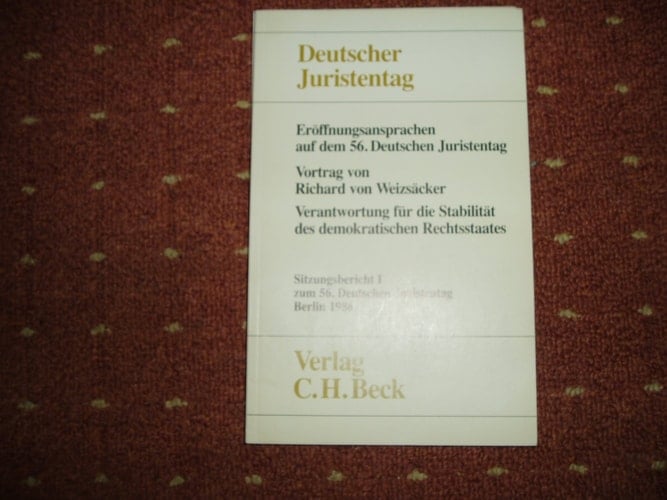Ansprachen anlässlich der Eröffnungssitzung Berlin 1986
