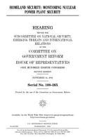 Homeland Security Monitoring Nuclear Power Plant Security