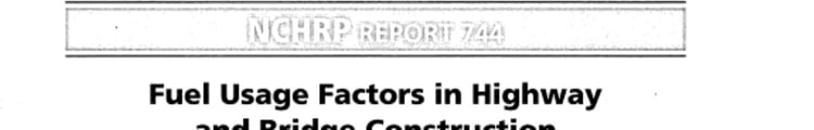 Fuel Usage Factors in Highway and Bridge Construction
