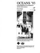 Oceans '93: Engineering in harmony with the ocean : proceedings