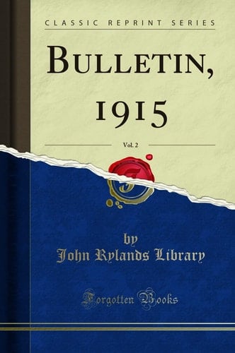 Bulletin, 1915, Vol. 2 (Classic Reprint)