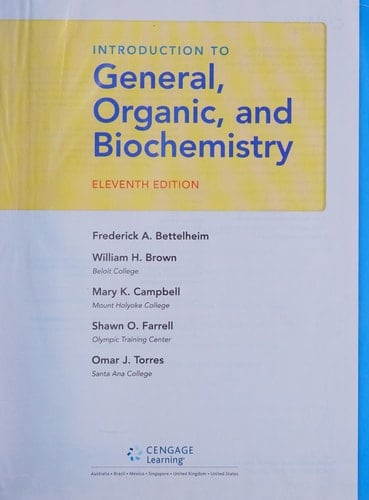Introduction to General, Organic and Biochemistry