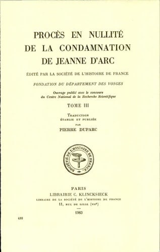 Procès en nullité de la condamnation de Jeanne d'Arc