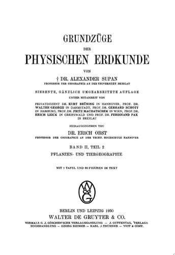 Pflanzen- und Tiergeographie