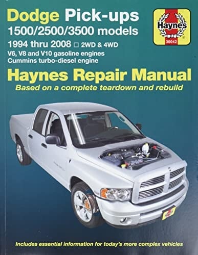 Haynes Dodge Ram Pick-Ups V6, V8, V10 Gas and Cummins Turbo-Diesel Engines Repair Manual 2002-2005