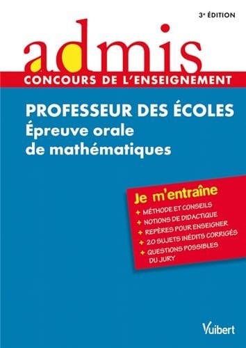 Professeur des écoles épreuve orale de mathématiques