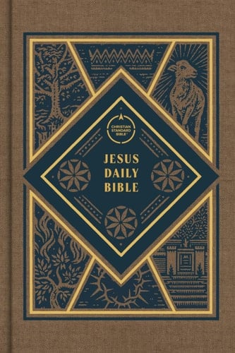 CSB Jesus Daily Bible, Brown Cloth Over Board Guided Readings Showing Christ Throughout Scripture