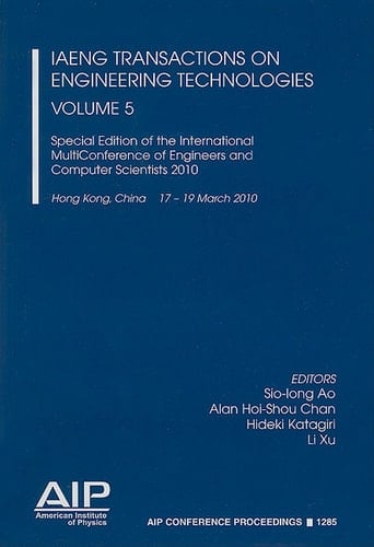 IAENG Transactions on Engineering Technologies Volume 5 Special Edition of the International MultiConference of Engineers and Computer Scientists 2009