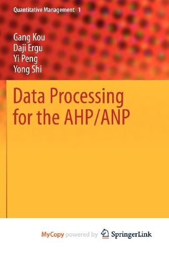 Data Processing for the AHP/ANP
