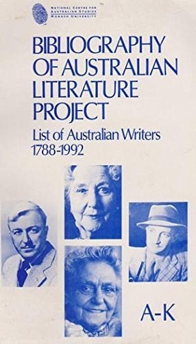List of Australian Writers 1788 - 1992