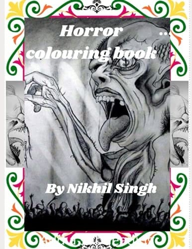 Horror colouring book: Horror colouring book for teens