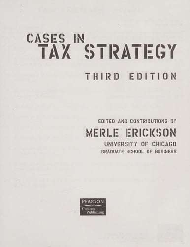 Cases in Tax Strategy