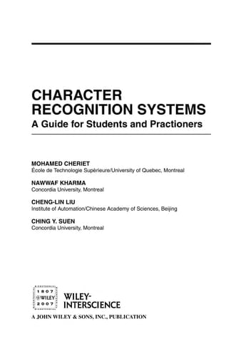 Character Recognition Systems A Guide for Students and Practitioners
