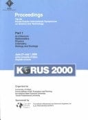 KORUS 2000 Proceedings : the 4th Korea-Russia International Symposium on Science and Technology : June 27-July 1, 2000, at the University of Ulsan, Republic of Korea