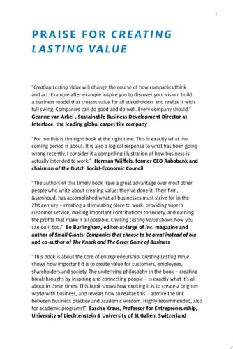 Creating Lasting Value