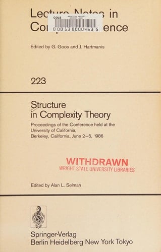 Structure in Complexity Theory Conference : Papers