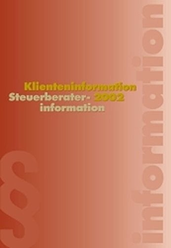 Klienteninformation 2002 Steuerberaterinformation