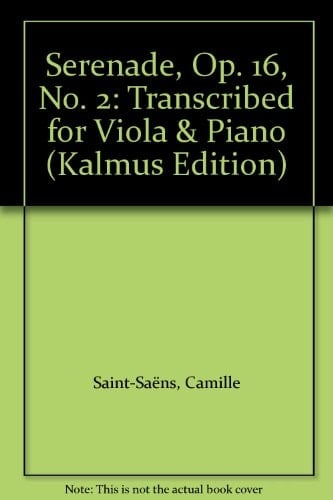 Serenade, Op. 16, No. 2 Transcribed for Viola and Piano