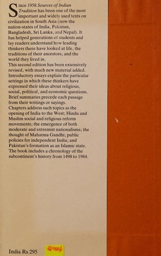 Sources of Indian tradition.