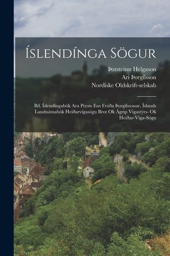 Íslendínga Sögur Bd. Íslendíngabók Ara Prests Ens Fróða þorgilssonar, Íslands Landnámabók Heiðarvígasögu Brot Ok Ágrip Vigastýrs- Ok Heiðar-Víga-Sögu