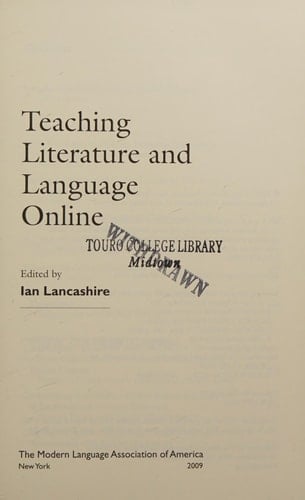 Teaching Literature and Language Online (Options for Teaching)