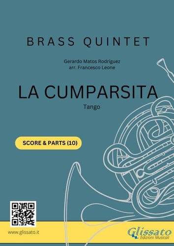 Brass Quintet "La Cumparsita" score and parts: tango for intermediate brass players