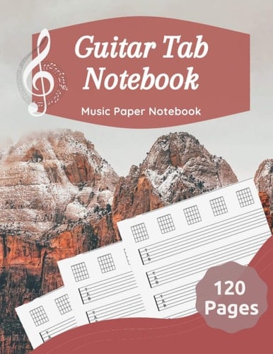 Guitar Tab Notebook: Music Paper Notebook, Blank Guitar Tablature Music Note / 120 Pages / 8.5 x 11 / Notebook N25
