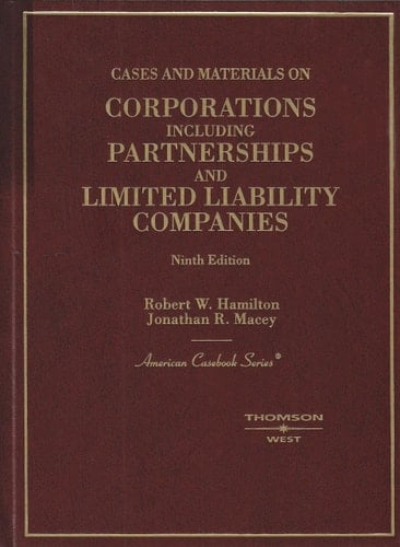 Cases on Corporations Including Partnerships and Limited Liability Companies (American Casebook Series)