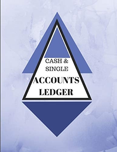 Cash & Single Accounts Ledger Navy - Accounts Bookkeeping Log Book for a Small Business Or Self-Employed