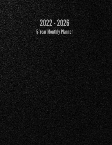 2022 - 2026 5-Year Monthly Planner 60-Month Calendar