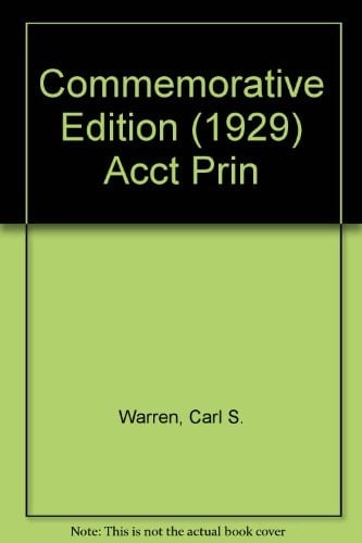 Accounting Principles Commemorative Edition (1929)