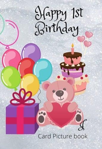 Happy 1st Birthday Picture Card Book