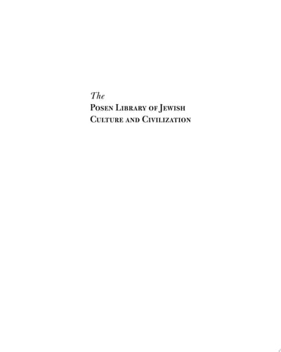 The Posen Library of Jewish Culture and Civilization, Volume 8 Crisis and Creativity Between World Wars, 1918-1939